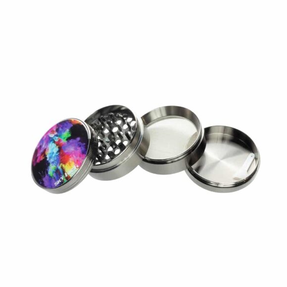 Sky High 4 Piece Herb Grinder Rainbow Ink 1 580x580