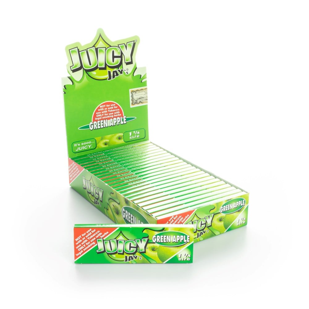 Juicy Jays Rolling Papers Green Apple 1 14 7